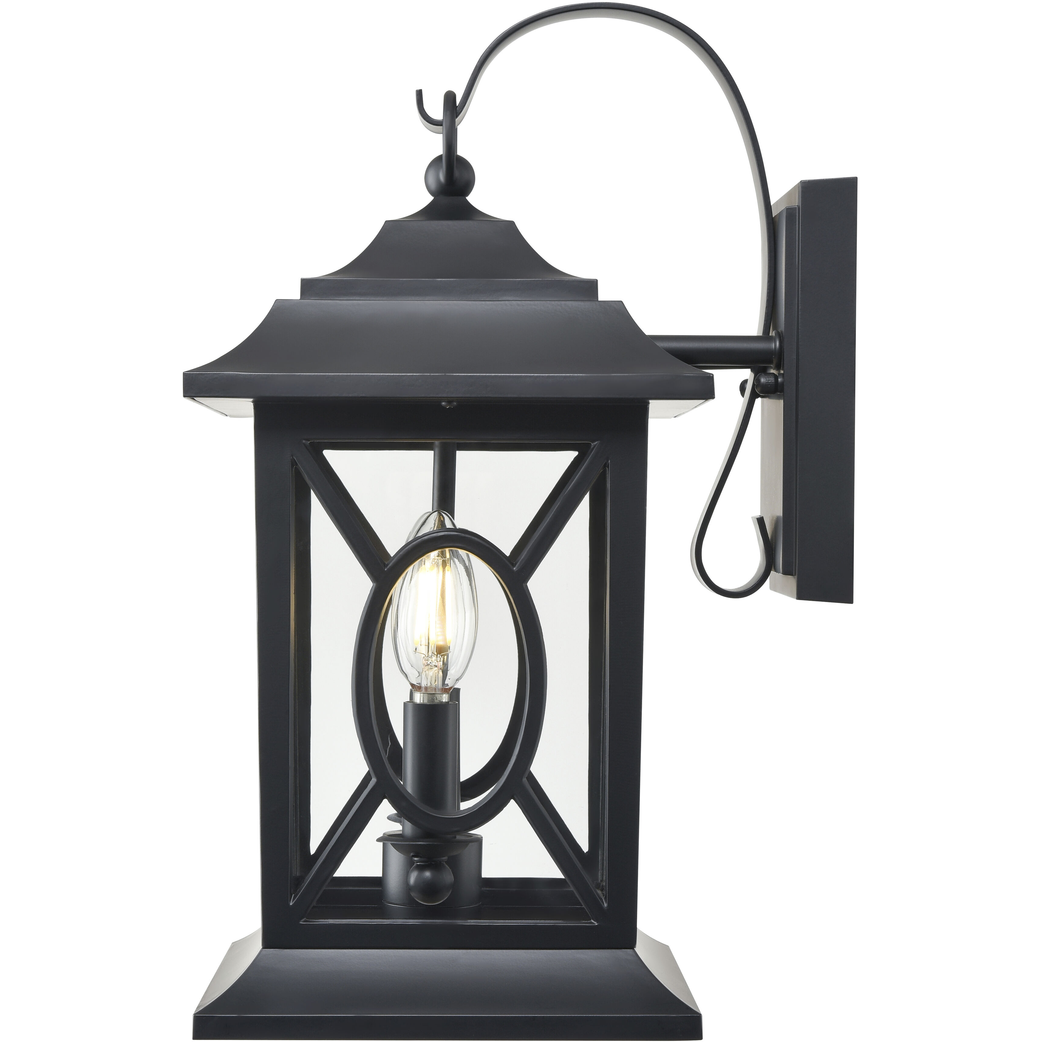 Allbert 2 Light 16.25 inch Powder Coated Black Outdoor Wall Sconce